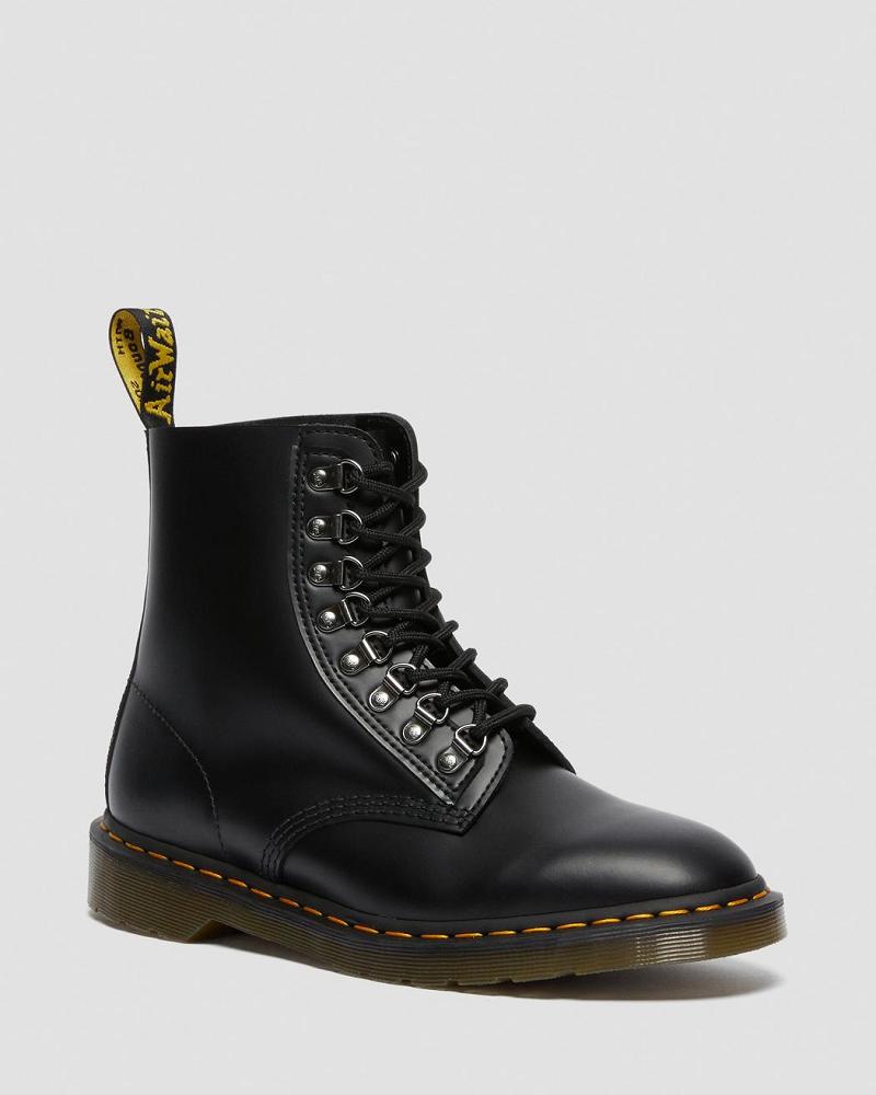 Dr Martens 1460 Pascal Verso Smooth Lær Snørestøvletter Dame Svarte | Norge 586NWY